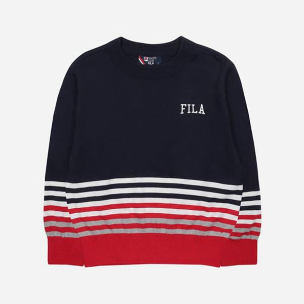 Fila L/S Women's Sweatshirts - Navy,NZ 786-36218